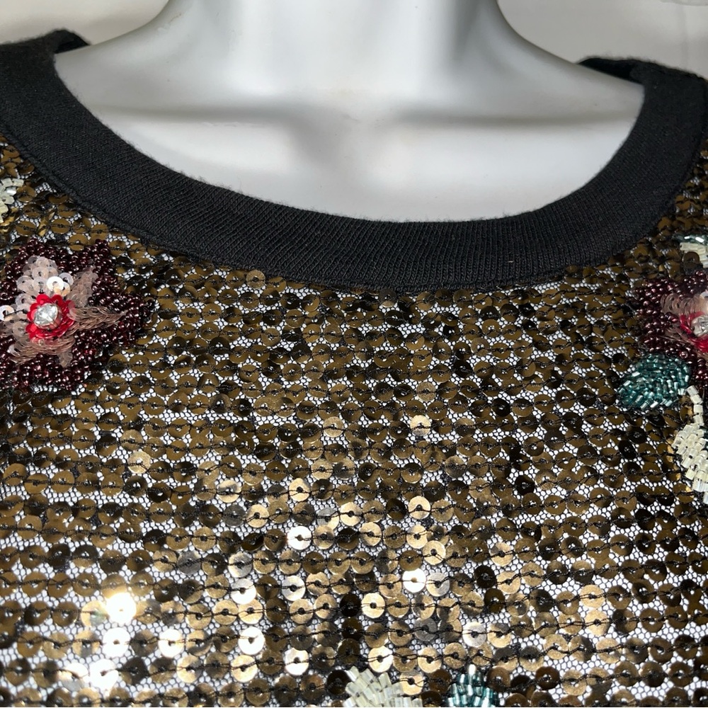 Free People / Life Of The Party Floral Sequined Top - Picture 6 of 13